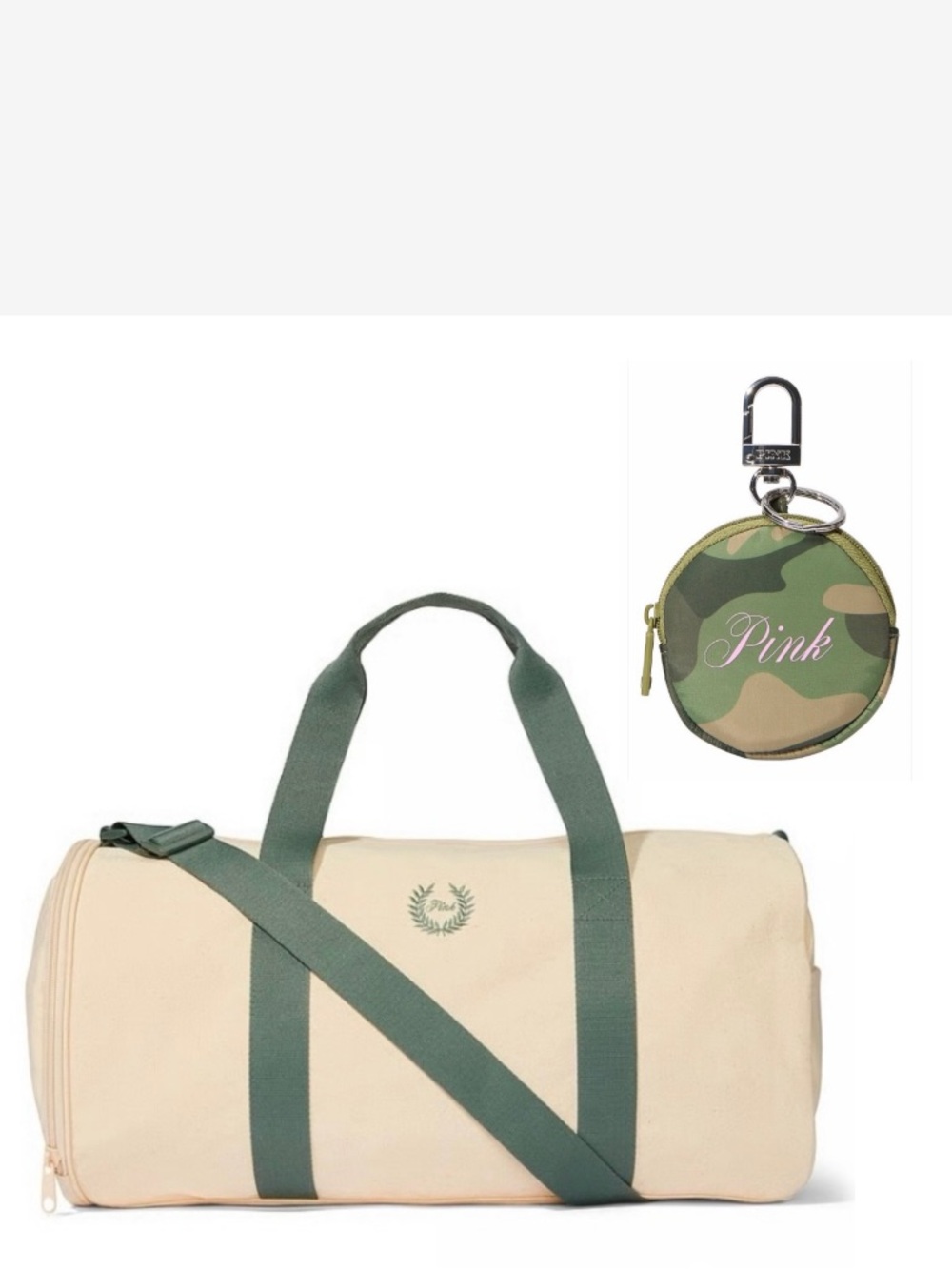 PINK Victoria’s Secret Duffel Bag and Keychain